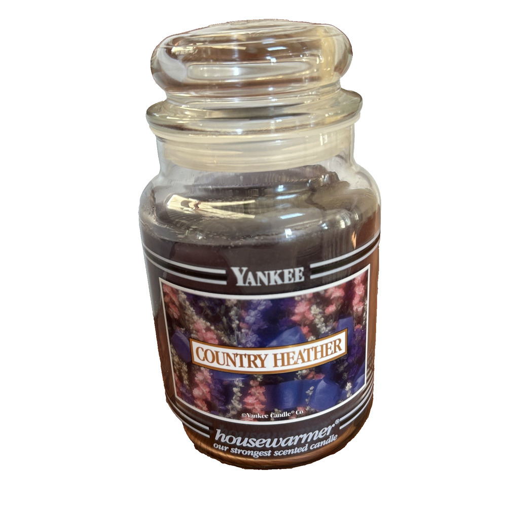 Yankee Candle Country Heather Large 22 oz Glass Jar Barely Used Retired Scent